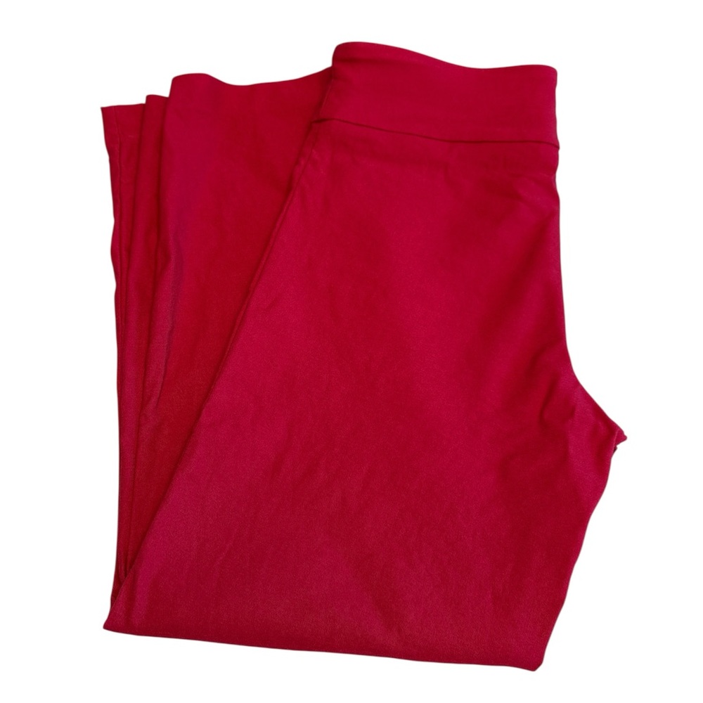 Estelle and Finn pants full leg ankle length pull on tissue finish hot pink Sz 2